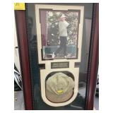 FRAMED SHADOW BOX - PICTURE & HAT - HAT SIGNED PAD