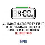 ALL INVOICES MUST BE PAID BY 4PM (ET) ON THE BUSIN