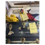 BLACK STEAMER TRUNK - ARTHUR O