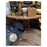 ROUND OAK PEDESTAL - APPROXIMATELY 42