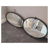 2PC ASSORTED WALL MIRRORS