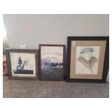 3PC ASSORTED FRAMED PRINTS