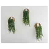 3PC WALL FAUX GREENERY