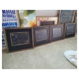 4PC FRAMED WALL ART