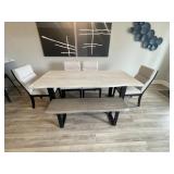 6PC DINING TABLE & CHAIRS