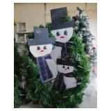 3 piece snowman family wooden Christmas