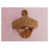 Wall mount brass Coca-Cola bottle opener