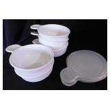 4 Grab It Corningware bowls w/ lids - 4 Pyrex 6