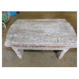 Primitive chippy paint wooden step stool &