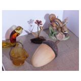 Ceramic Acorn decoration - Brown glass coal