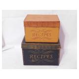 4 recipe boxes: 2 Two Thirds Country cardboard -