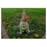 Plastic yard art garden gnome, 12.5" tall