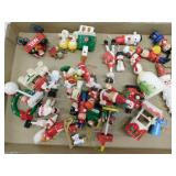 31 wooden Christmas ornaments, tallest is 3.5" -