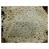 12 vintage hand crocheted doilies