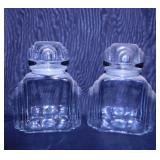 Pair of antique skyscraper glass apothecary jars