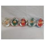 Five vintage Jewel Brite elf pixie Christmas tree