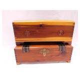 2 cedar dresser boxes: Souvenir of St. Louis,