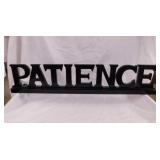 Wooden Patience sign home dï¿½cor, 30" wide