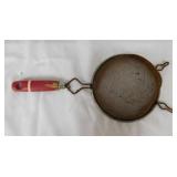 Foley funnel - Red handled strainer - Metal