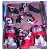 12 dog Christmas tree ornaments