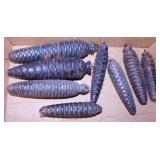 8 cast iron pinecone cuckoo clock weights,