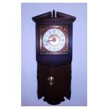 Spartus pendulum wall clock, 13" x 31"