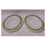 Pyrex: 2 Spring Blossom gravy underplates -