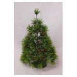 Mid Century Claco Christmas tree w/ holly berries,