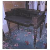 Antique walnut ladies writing desk, 40" x 20" x