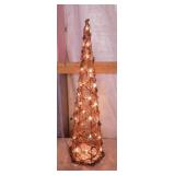 Lighted geometric modern metal Christmas tree,