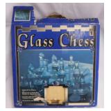 Glass chess game in box - New playing cards -