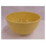 Vintage McCoy ribbed yellow ware bowl, 7"