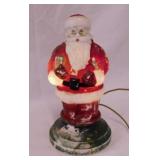 Rare vintage milk glass Christmas Santa Claus