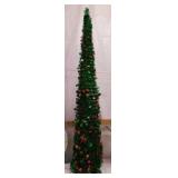 Slender tinsel Christmas tree, 6