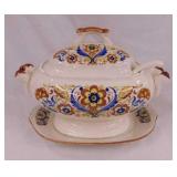 National Silver Co. soup tureen w/ ladle &