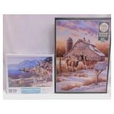 2 jigsaw puzzles: Deer - European Town, 1000 pc.,