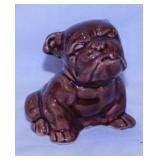 Ceramic bulldog planter, 4.5" tall