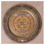 Decorative metal MEXICO plate, 12" diam.