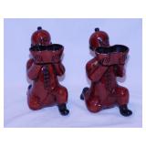 Pair of ceramic Vernissage hand painted figures,