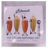 New Eternal Living 9 piece ice cream serving set