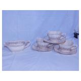 Vintage Salem Briar Rose dinnerware: Teacups &