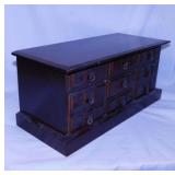 Vintage one drawer jewelry box - Wooden 6 drawer