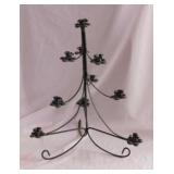 Vintage metal Christmas tree candle holder table