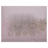 12 Libbey glass tumblers, 5.5" tall - 10 juice