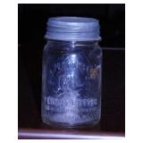 Vintage Jumbo Peanut Butter glass jar w/ Ball