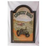 Country Road 3D tractor wall art sign, 17.5" x