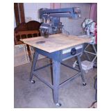 Sears Craftsman 10" radial arm saw on rolling