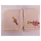 2 sets of 6 Jamaican folk art napkins, appear