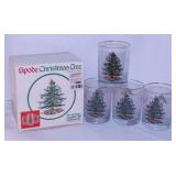 Set of 4 Spode Christmas Tree Double Old Fashioned