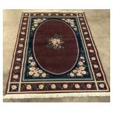 Floral area rug, 99" x 67"